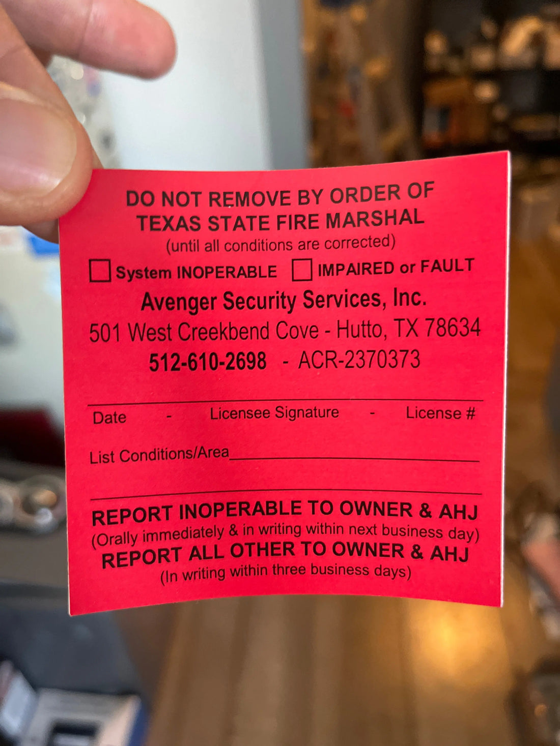 Commercial Fire Alarm System Permits - Avenger Security