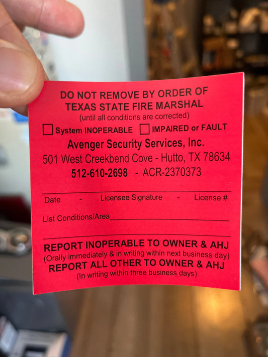 Commercial Fire Alarm System Permits - Avenger Security